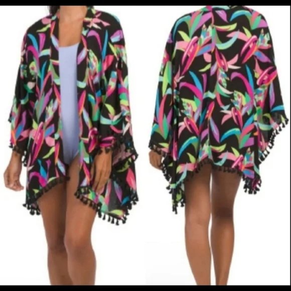 Trina Turk Other - Trina Turk Birds of Paradise Kimono  with sleeves CoverUp NWT